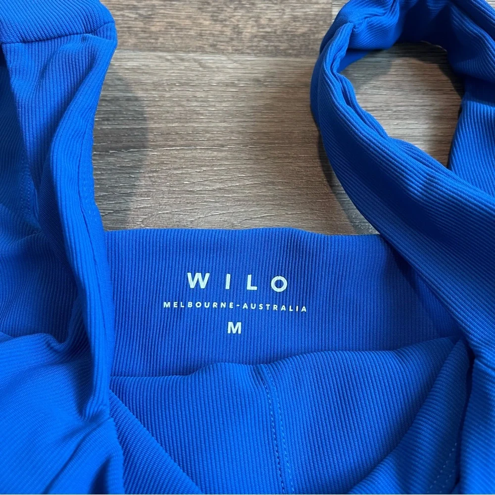 Wilo Vibrant Blue Ribbed Sports Bra - Picture 4 of 4